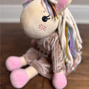 Matilda Jane Adorable Plush Unicorn Toy with Pink Accents